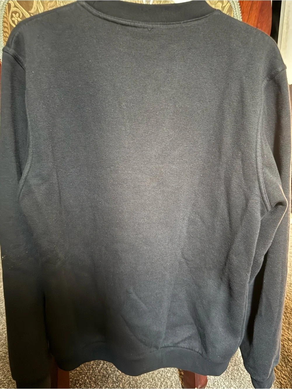 Paris Ile de France Embroidered Crewneck Sweatshirt - Black